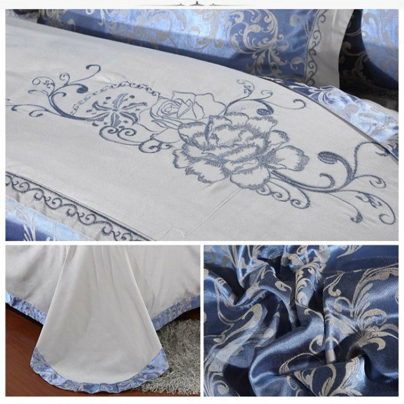 Home Decor Bedding Sets Royal Floral Satin Jacquard Embroidery Cotton Bedding Set 22 Home Decor Bedding Sets Royal Floral Satin Jacquard Embroidery Cotton Bedding Set