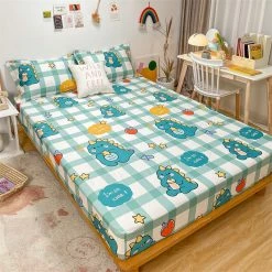 Home Decor Kawaiies BBT Dino Im So Cute Cotton Fitted Sheet