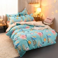 Home Decor Luxury 100% Pure Cotton Floral Print Bedding Set Bedding Sets
