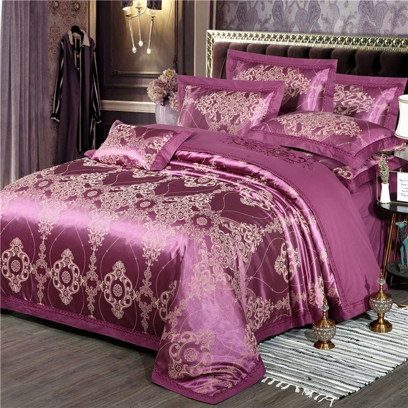 Home Decor Bedding Sets Royal Floral Satin Jacquard Embroidery Cotton Bedding Set 5 Home Decor Bedding Sets Royal Floral Satin Jacquard Embroidery Cotton Bedding Set