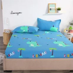 Home Decor T-rex Dino Cotton Fitted Sheet