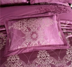 Home Decor Bedding Sets Royal Floral Satin Jacquard Embroidery Cotton Bedding Set 26 Home Decor Bedding Sets Royal Floral Satin Jacquard Embroidery Cotton Bedding Set