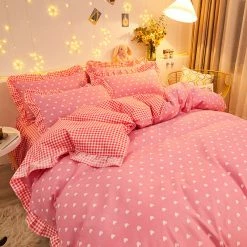 Home Decor Bedding Sets Millions Of Hearts Kawaii Bedding Set