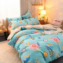Home Decor Luxury 100% Pure Cotton Floral Print Bedding Set Bedding Sets