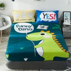 Home Decor Bed Sheets Funny Dino Cotton Fitted Sheet 18 Home Decor Bed Sheets Funny Dino Cotton Fitted Sheet