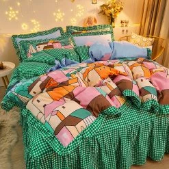 Home Decor Mosaic Buildings Bedding Set