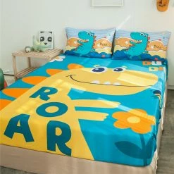 Home Decor Mega Dino Cotton Fitted Sheet