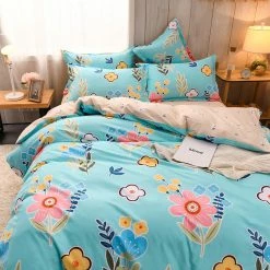 Home Decor Luxury 100% Pure Cotton Floral Print Bedding Set Bedding Sets