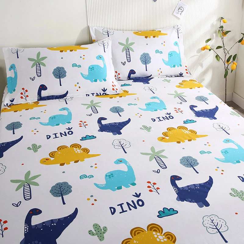 Home Decor Bed Sheets When Dinos Roam The Earth Cotton Fitted Sheet 2 8 Home Decor Bed Sheets When Dinos Roam The Earth Cotton Fitted Sheet 2