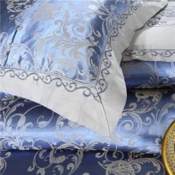 Home Decor Bedding Sets Royal Floral Satin Jacquard Embroidery Cotton Bedding Set 36 Home Decor Bedding Sets Royal Floral Satin Jacquard Embroidery Cotton Bedding Set