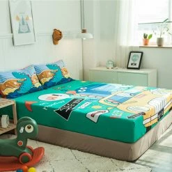 Home Decor Fast And Furiousss Dino Cotton Fitted Sheet Bed Sheets