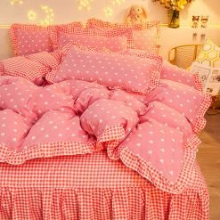 Home Decor Bedding Sets Millions Of Hearts Kawaii Bedding Set