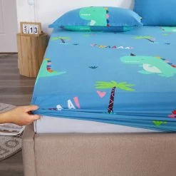 Home Decor T-rex Dino Cotton Fitted Sheet