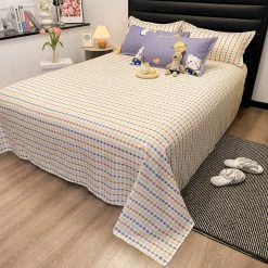 Home Decor Strawberry White Bear Space Purple Ube Bedding Set Bedding Sets