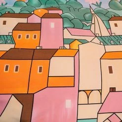 Home Decor Mosaic Buildings Bedding Set