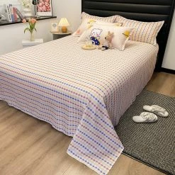 Home Decor Strawberry White Bear Space Cream Bedding Set Bedding Sets