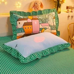 Home Decor Mosaic Buildings Bedding Set