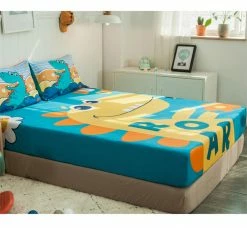 Home Decor Mega Dino Cotton Fitted Sheet