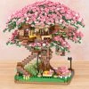 Build It Sakura Cherry Blossom Tree House Nano Building Set | NEW