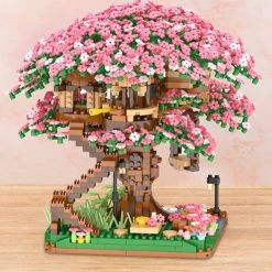 Build It Sakura Cherry Blossom Tree House Nano Building Set | NEW