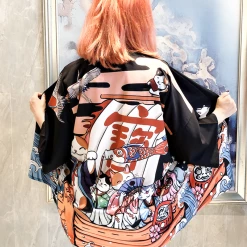 Apparel Japanese Kimono Cruise Lucky Cats