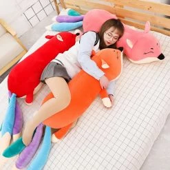 Soft Toy Kawaii Long Three Tail Fox Red Pink Orange Plushies | NEW