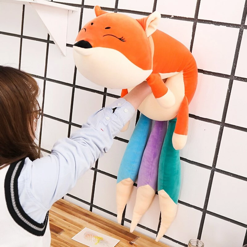 Soft Toy Kawaii Long Three Tail Fox Red Pink Orange Plushies | NEW 8 Soft Toy Kawaii Long Three Tail Fox Red Pink Orange Plushies | NEW