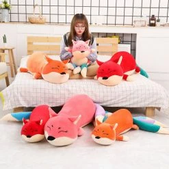 Soft Toy Kawaii Long Three Tail Fox Red Pink Orange Plushies | NEW