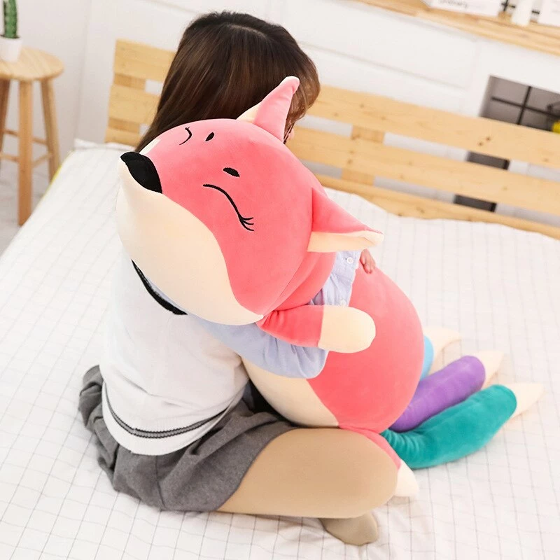 Soft Toy Kawaii Long Three Tail Fox Red Pink Orange Plushies | NEW 7 Soft Toy Kawaii Long Three Tail Fox Red Pink Orange Plushies | NEW