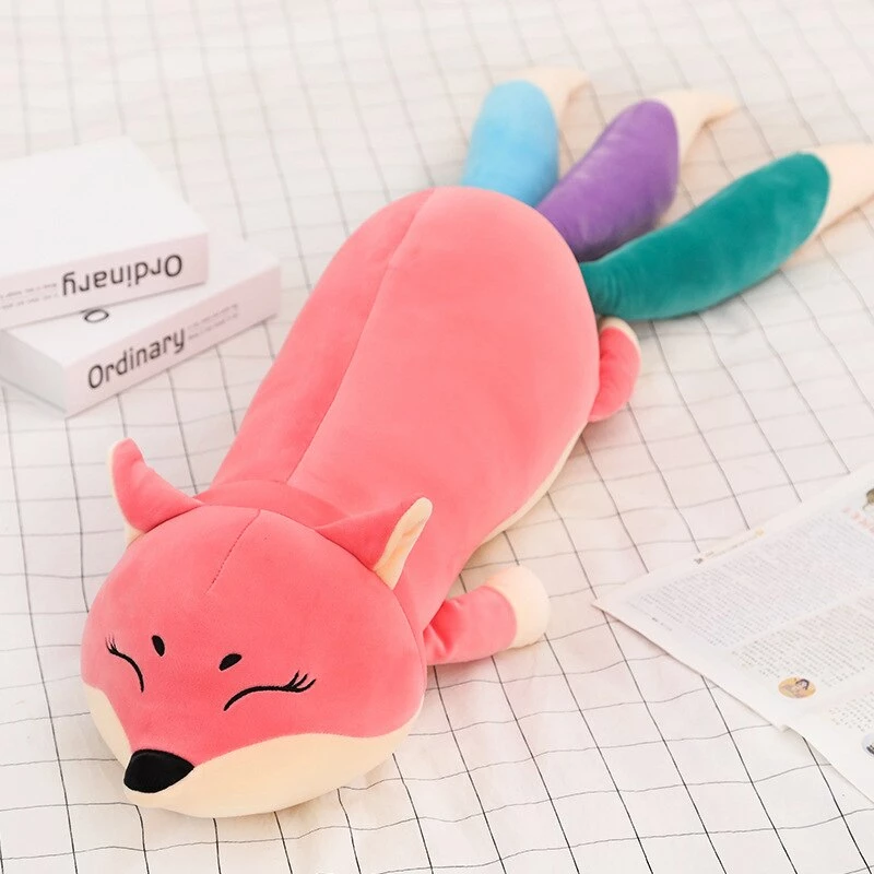 Soft Toy Kawaii Long Three Tail Fox Red Pink Orange Plushies | NEW 11 Soft Toy Kawaii Long Three Tail Fox Red Pink Orange Plushies | NEW