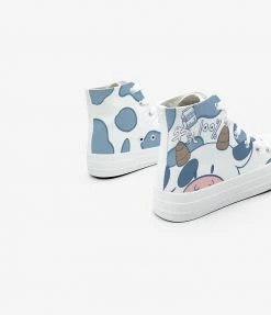 Apparel Blue Kawaii Cow Women's Sneakers Trainers | NEW