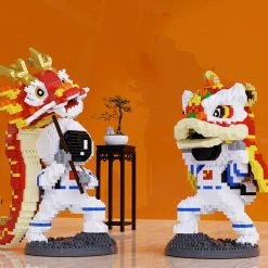 Build It Lion & Dragon Dance Astronaut Nano Building Blocks | NEW