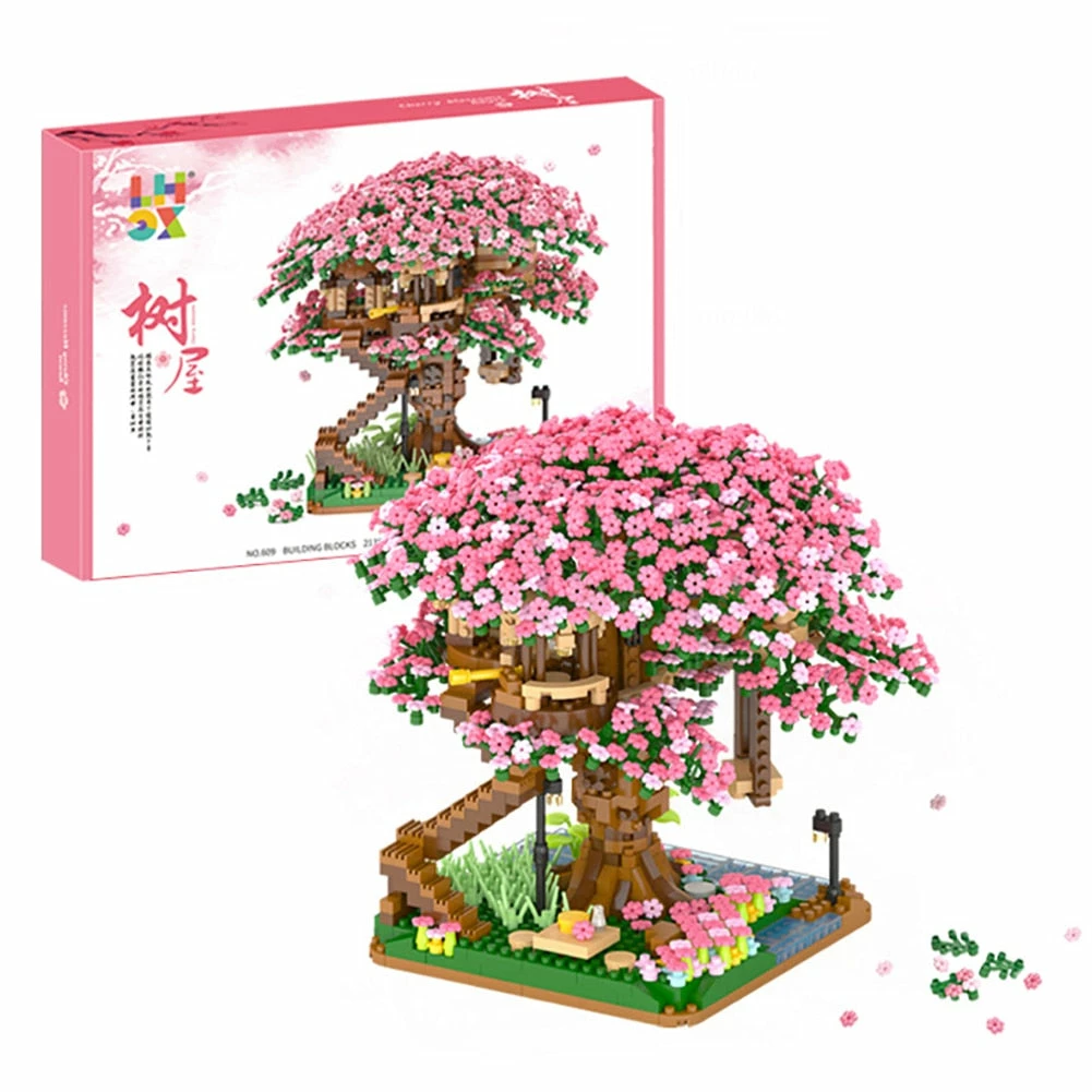 Build It Sakura Cherry Blossom Tree House Nano Building Set | NEW 9 Build It Sakura Cherry Blossom Tree House Nano Building Set | NEW