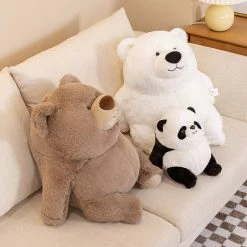 Soft Toy Chonky Fat Bear Panda Polar Bear Plushies | NEW