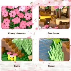 Build It Sakura Cherry Blossom Tree House Nano Building Set | NEW 13 Build It Sakura Cherry Blossom Tree House Nano Building Set | NEW