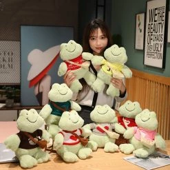 Soft Toy Fluffy Cheerful Frog Plushie Collection | NEW