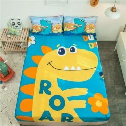 Home Decor Mega Dino Cotton Fitted Sheet