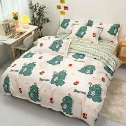 Home Decor Kawaii Chonky Dinosaur Bedding Set Home & Pets