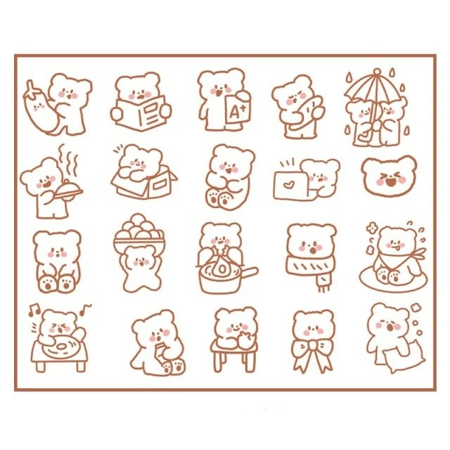 Accessories Adorable Animals Stickers Box Set Stationery 9 Accessories Adorable Animals Stickers Box Set Stationery
