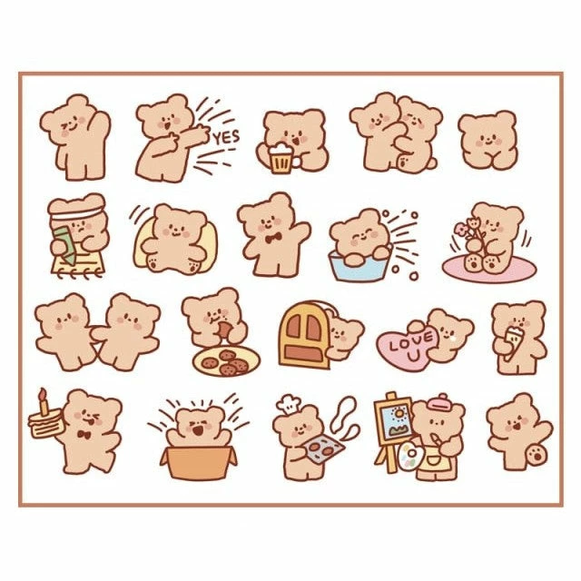 Accessories Adorable Animals Stickers Box Set Stationery 11 Accessories Adorable Animals Stickers Box Set Stationery