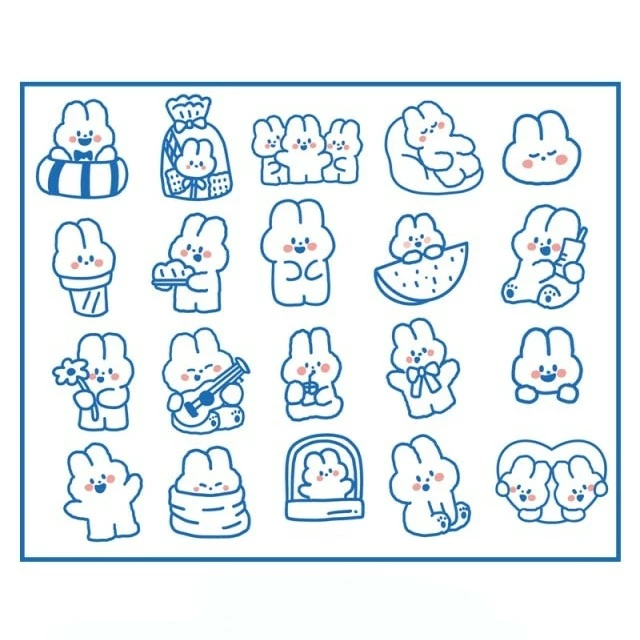 Accessories Adorable Animals Stickers Box Set Stationery 4 Accessories Adorable Animals Stickers Box Set Stationery