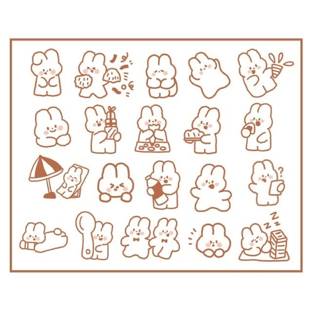 Accessories Adorable Animals Stickers Box Set Stationery 5 Accessories Adorable Animals Stickers Box Set Stationery