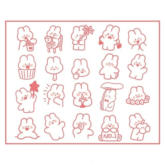 Accessories Adorable Animals Stickers Box Set Stationery 6 Accessories Adorable Animals Stickers Box Set Stationery