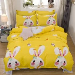 Home Decor Adorable Bunny And Carrot Print Bedding Set Home & Pets