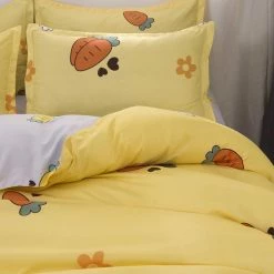Home Decor Adorable Bunny And Carrot Print Bedding Set Home & Pets