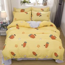 Home Decor Adorable Bunny And Carrot Print Bedding Set Home & Pets