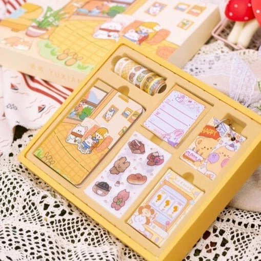 Accessories Adorable Bunny & Friends Travelling Journal Set 13 Accessories Adorable Bunny & Friends Travelling Journal Set