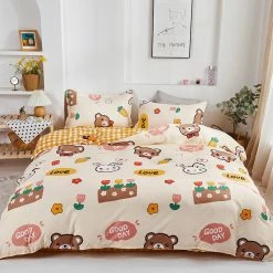 Home Decor Adorable Bunny Print Bedding Set Home & Pets