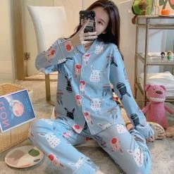 Apparel Adorable Cute Cat Pajamas Set