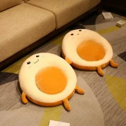 Home Decor Home & Pets Adorable Egg In A Hole Breakfast Bagel Cushion